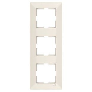 Рамка 3-а ВЕРТИКАЛЬНА MERIDIAN (крем) (арт. 90979033-WH) 00000002957 фото