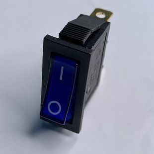 Перемикач Lemanso LSW01 вузький СИНІЙ з підсв. / KCD3-102N (арт. LSW01) 00000004848 фото