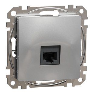 Розетка комп. 1-а RJ45 кат.5e UTP Sedna Design алюміній (арт. SDD113451) 00000018953 фото