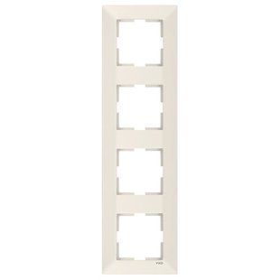 Рамка 4-а ВЕРТИКАЛЬНА MERIDIAN (крем) (арт. 90979034-WH) 00000002969 фото