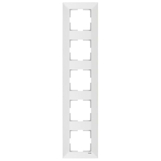 Рамка 5-а ВЕРТИКАЛЬНА MERIDIAN (біла) (арт. 90979025-WH) 00000002980 фото