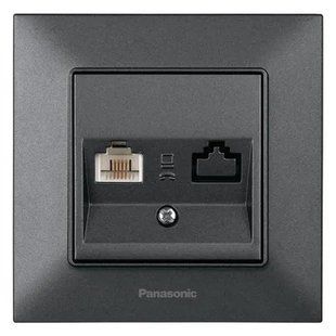 Розетка комп'ютерна димчастий Panasonic Arkedia Slim 00000018770 фото