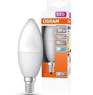 Лампа СВІЧКА LED CL B60 7,5W/840 4000К 230V FR E14 OSRAM STAR (арт.4099854022982) 00000020196 фото