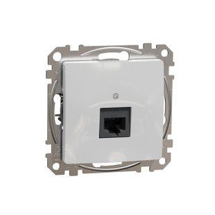 Розетка комп. 1-а RJ45 кат.5e UTP Sedna Design алюміній (арт. SDD113451) 00000016375 фото
