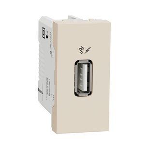 1мод./Розетка USB 1,05А Unica new беж (арт. NU342844) 00000011648 фото