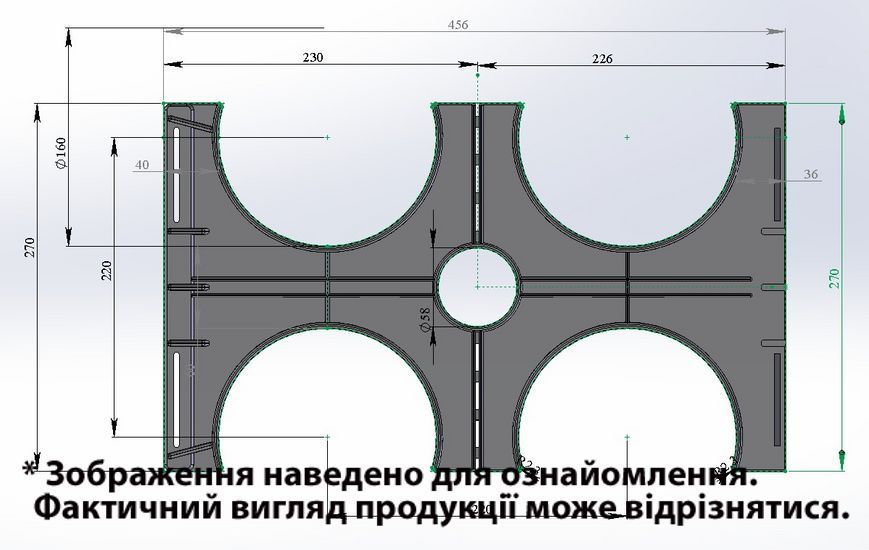 07110/4_FB Розпорка дистанційна (2-х кратна) для труби KOPOFLEX та KOPODUR; &Oslash;110мм (арт. 07110/4_FB) 00000012321 фото