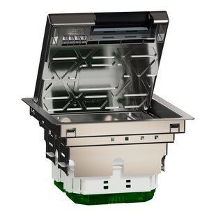 Лючок підлоговий, металевий, 4 модулі (M), Unica System+ (арт. INS52121) 00000019215 фото