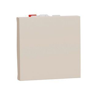 Вимикач 1-кл. кнопковий /2мод. Unica new беж (арт. NU320644) 00000011655 фото