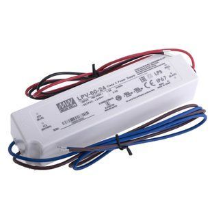 Імпульсне джерело живлення AC/DC, LED-драйвер, 60Вт, 24В, 2,5А, IP67 162,5*42,5*32 (арт. LPV-60-24) 00000008942 фото