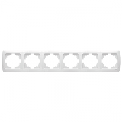 Рамка 6-тимісна горизонтальна CARMEN (білий) (арт. 90571106) 00000002988 фото