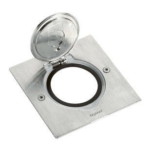 Лючок напольний 1пост неукомплектований квадратний, нерж.сталь IP44 Legrand (арт. 89700) 00000007124 фото