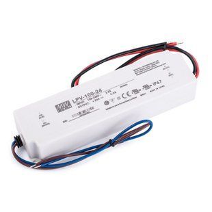 Імпульсне джерело живлення AC/DC, LED-драйвер, 100,8Вт, 24В, 4,2А, IP67 190*52*37 (арт. LPV-100-24) 00000008940 фото