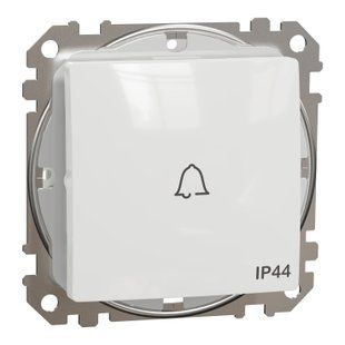 Кнопковий вимикач IP44 з символом "Дзвінок" Sedna Design білий (арт. SDD211131) 00000016212 фото