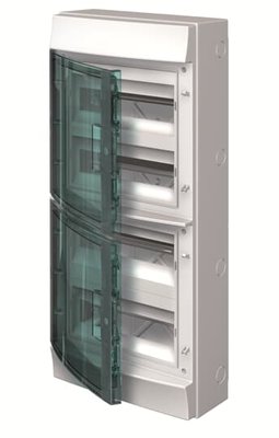 Щит АВВ MISTRAL IP65 наружный 48 модулей прозрачная дымчатая дверь с N/PE клеммы (арт.1SLM006501A1207) 00000000026 фото