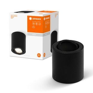 Спот наклад. SPOT GU10 чорн. SURFACE ROUND BK OSRAM без ламп 00000025018 фото