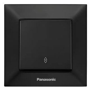 Вимикач 1 кл.прохідний чорний Panasonic Arkedia Slim 00000019853 фото