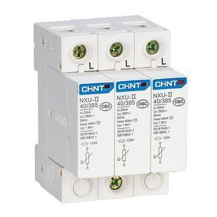 Устройство защиты от имп. перенапряжений NXU-Ⅱ 40kA/275V 3P 36mm CHINT 00000025143 фото