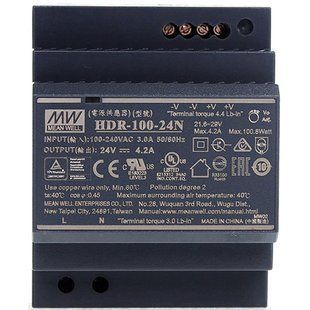 Блок живлення на DIN-рейку HDR-100-24N, AC/DC, 100.8Вт, 24V, 4.2А (арт. HDR-100-24N) 00000018003 фото