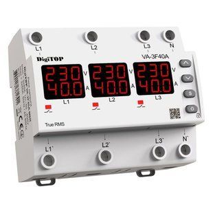 Реле напруги і струму DIGITOP VA-3F40A M6R 00000020106 фото