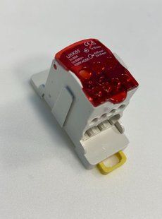 Блок розподільчий на DIN-рейку Lemanso 80A LMA2661 (UKK80A) ЧЕРВОНИЙ 00000020054 фото