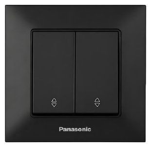 Вимикач 2кл.прохідний чорний Panasonic Arkedia Slim 00000019851 фото