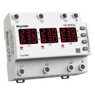 Реле напруги і струму DIGITOP VA-3F63A M6R 00000019254 фото