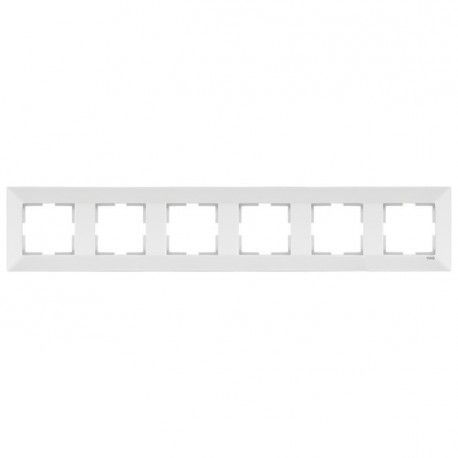 Рамка 6-я горизонтальная MERIDIAN (белая) (арт. 90979006-WH) 00000002994 фото