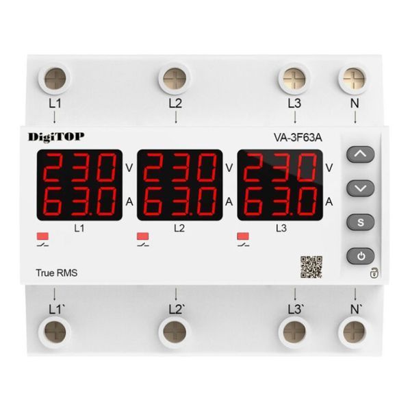 Реле напруги і струму DIGITOP VA-3F63A M6R 00000019254 фото