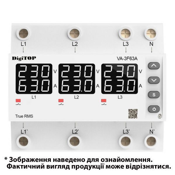 Реле напряжения и тока DIGITOP VA-3F63A M6W 00000020094 фото