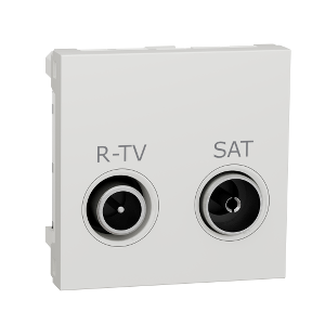 Розетка TV-R SAT індивідуальна /2мод. Unica new білий (арт. NU345418) 00000009794 фото