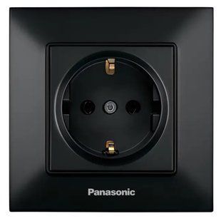 Pозетка з/з чорний Panasonic Arkedia Slim 00000019859 фото