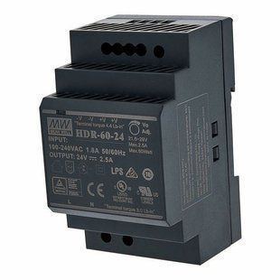 Блок живлення на DIN-рейку HDR-60-24, AC/DC, 60Вт, 24V, 2.5А (арт. HDR-60-24) 00000018004 фото