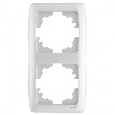 Рамка 2-місна ВЕРТИКАЛЬНА CARMEN (білий) (арт. 90571002) 00000002935 фото