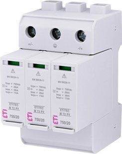 Обмежувач перенапруги ETI ETITEC M T2 PV 1500/20 Y (для PV систем) (002440517) 00000019666 фото