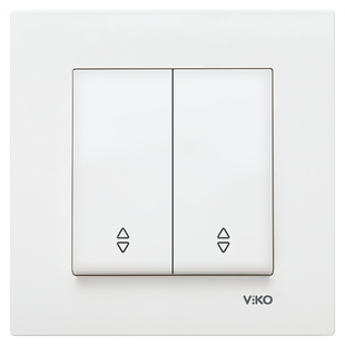 Вимикач 2кл. коридор KARE (білий) (арт. 90960017) 00000001538 фото