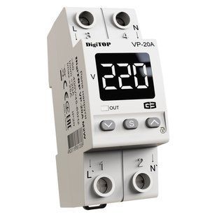 Реле напруги DigiTOP VP-20A M2W (БІЛЕ) (арт. VP-20A M2W) 00000017883 фото