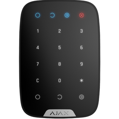 Keypad black EU Бездротова сенсорна клавіатура керування системою безпеки Ajax ЧОРНА 00000007055 фото