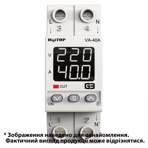 Реле напруги і струму DIGITOP VA-40A M2W (арт. VA-40 M2W) 00000019242 фото