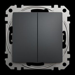 Вимикач 2-кл. Sedna Design чорний (арт. SDD114105) 00000016384 фото