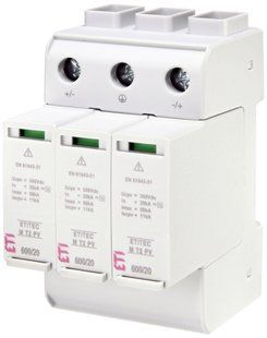 Обмежувач перенапруги ETITEC M T2 PV 600/20 Y (для PV систем) (002440735) 00000019668 фото
