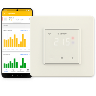 Терморегулятор terneo SX (Wi-Fi) Слон.кістка 00000012799 фото