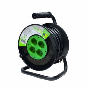 Подовжувач &ldquo;ECO LIGHT&rdquo; МЕГАТЕК на котушці б/з ПВС 25м (2*1,5) 00000024657 фото