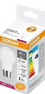 Лампа LED CL A60 6,5W/840 230V FR E27 OSRAM VALUE (арт.4058075623071) 00000020019 фото