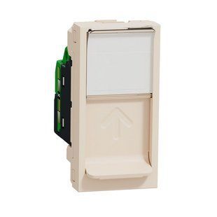 1мод./Розетка комп 1-а RJ45 кат.5 UTP Unica new беж (арт. NU341044) 00000011649 фото