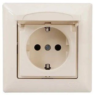 Розетка з/з та кришкою VISAGE КРЕМ (арт. VS 28 12 117) 00000005335 фото