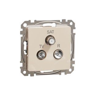 Розетка TV-R-SAT прохідна 7дБ Sedna Design бежевий (арт. SDD112484) 00000016299 фото