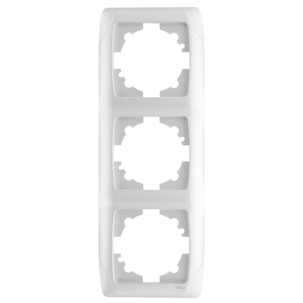 Рамка 3-місна ВЕРТИКАЛЬНА CARMEN (білий) (арт. 90571003) 00000002948 фото